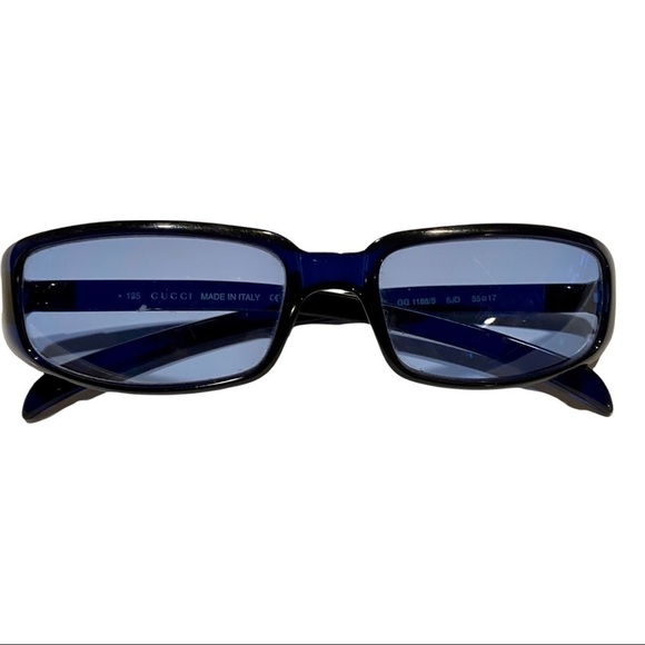 Gucci Accessories - GUCCI Authentic Vintage Black with Blue Tint Sunglasses Model #1188S-5JD-55-17